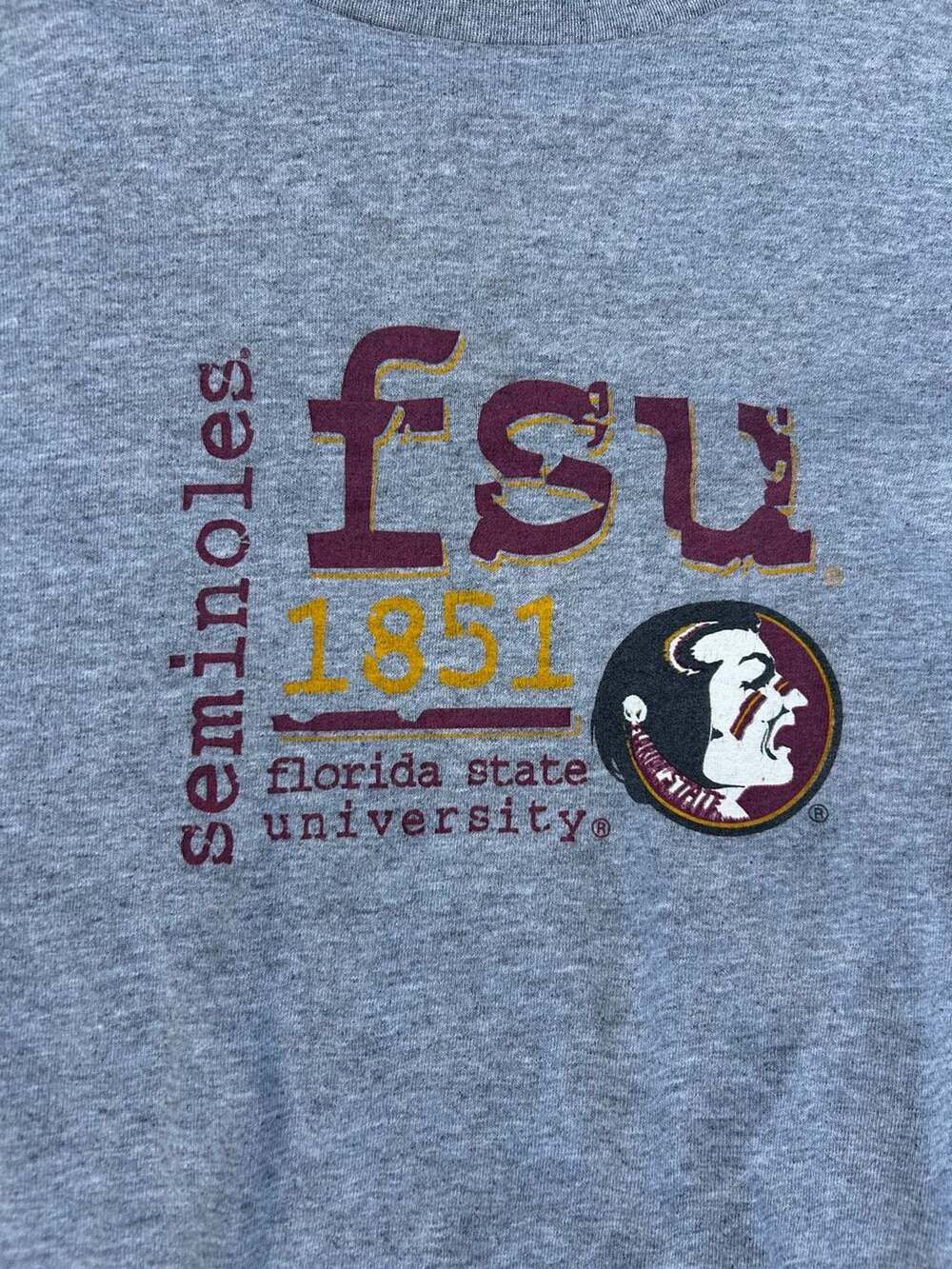 Vintage JanSport FSU Florida State Seminoles Long Sleeve T-Shirt Grey XL - Picture 2 of 4